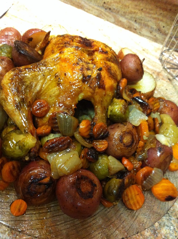 Super-Easy, Lip-Smacking-Good Roasted Chicken and Winter Vegetables