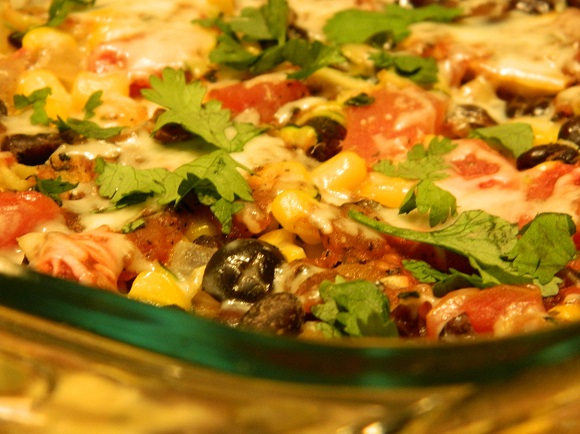 Low-Calorie Baked Enchilada Casserole