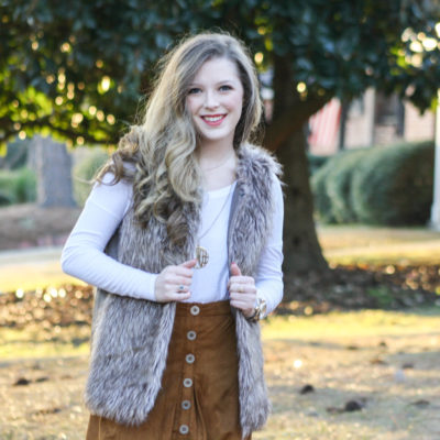 How to style a suede skirt